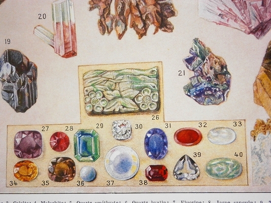インゼル文庫 No.54 小さな鉱物の本 ヴィンテージ 博物画 鉱物画どうぞ 